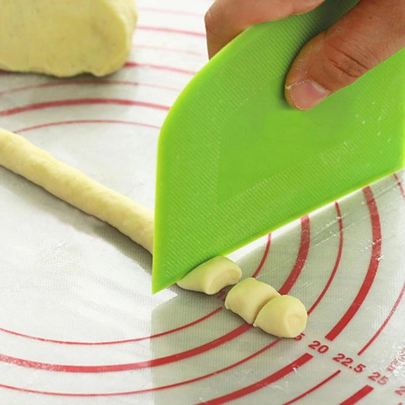 

Pastry Cutter Plastic Cake Spatulas Dough Scraper Trapezoid Bread Pizza Fondant Tools Butter Knife Multiduty Green Safe Bakeware