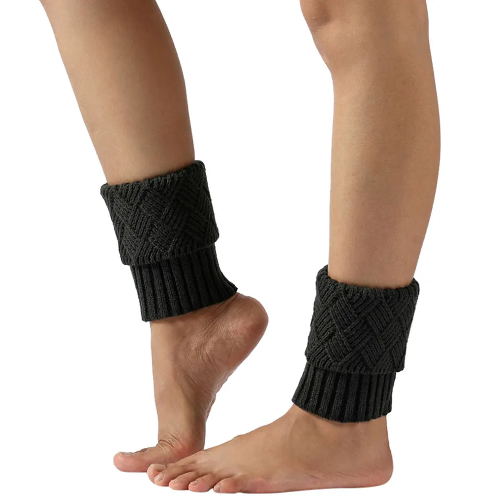 Модные гетры SAGACE носки женские зимние теплые однотонные мягкие вязаные