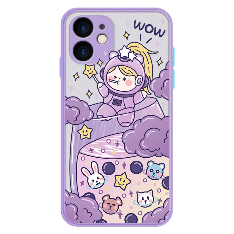 

Iphone Case Suitable for Iphone12Promax Mobile Phone Shell Apple Xsmax Skin Feel Shell Cartoon Cute Space Travel Note 6S78Plus/x