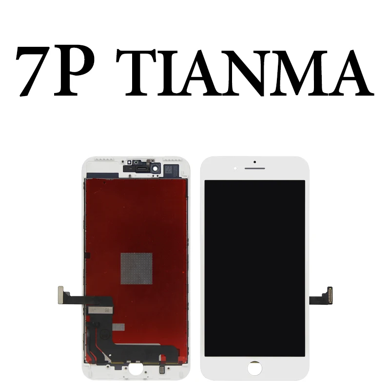 for iphone 7P white AAAA+++ для iphone 6 6S 7 8 Plus ЖК Tianma для iphone X XR ЖК сенсорный экран Стекло сборка Бесплатный подарок без битых пикселей - Цвет: for iphone 7P white