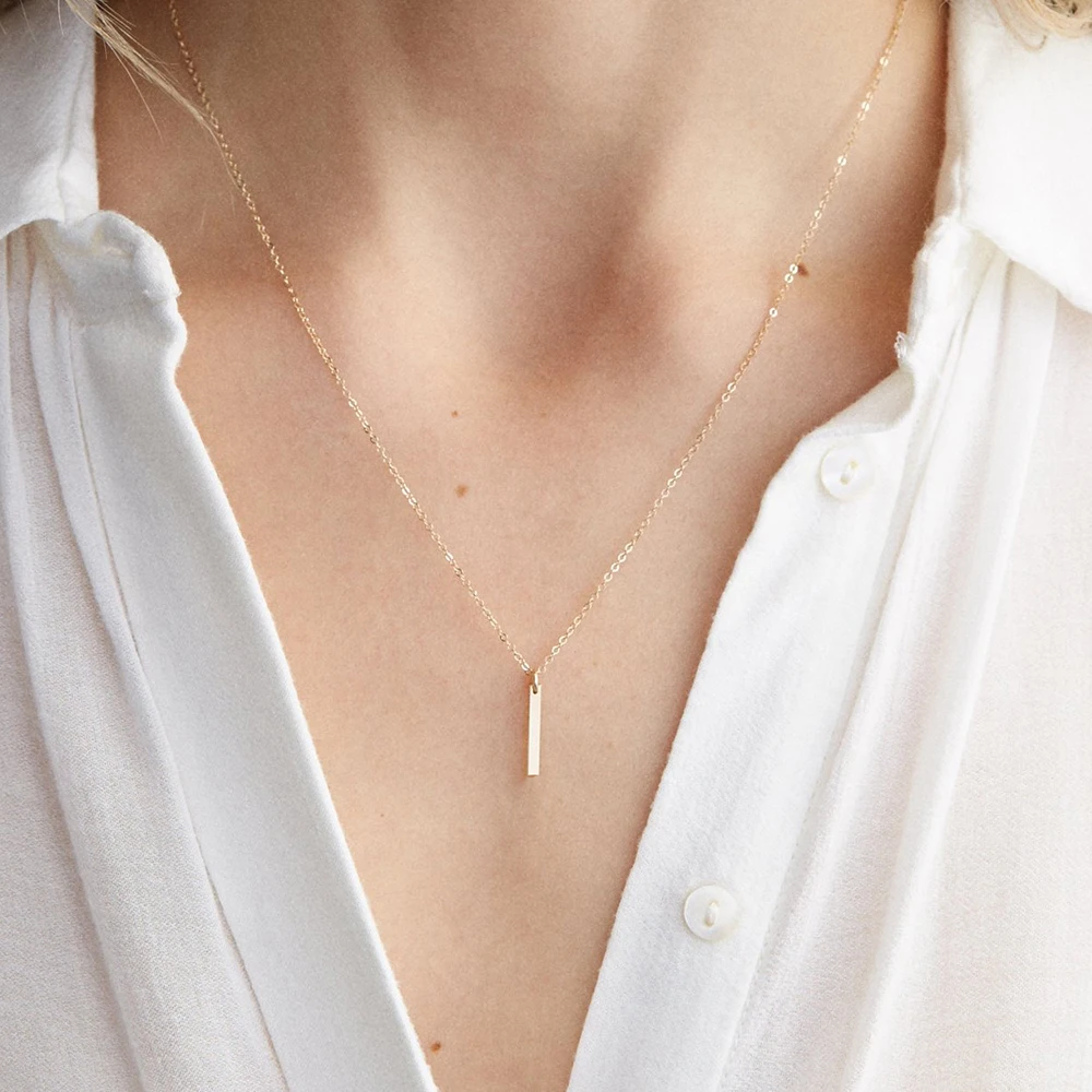 Custome Gold Necklace for Women Stainless Steel Pendant Long Chain StatementNecklace Choker Best Friends Couple Gift | Украшения и