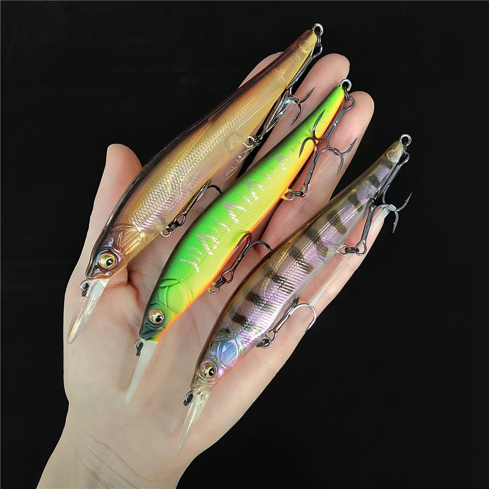 

TSURINOYA 3PCS 110mm 14.7g Jerkbait Fishing Lures DW50 Suspend Floating Minnow Wobbler Bass Pike Bait Hot Tackle 6# Hook