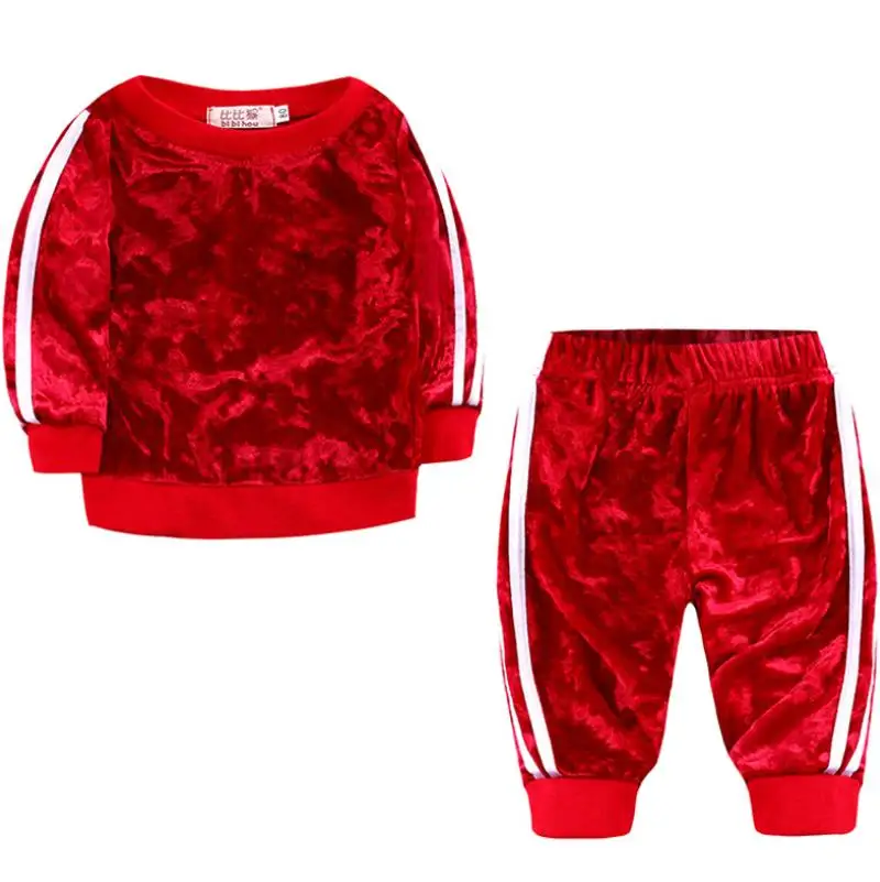 Детский костюм новый весенне-осенний Бархатный комплект Европейский и