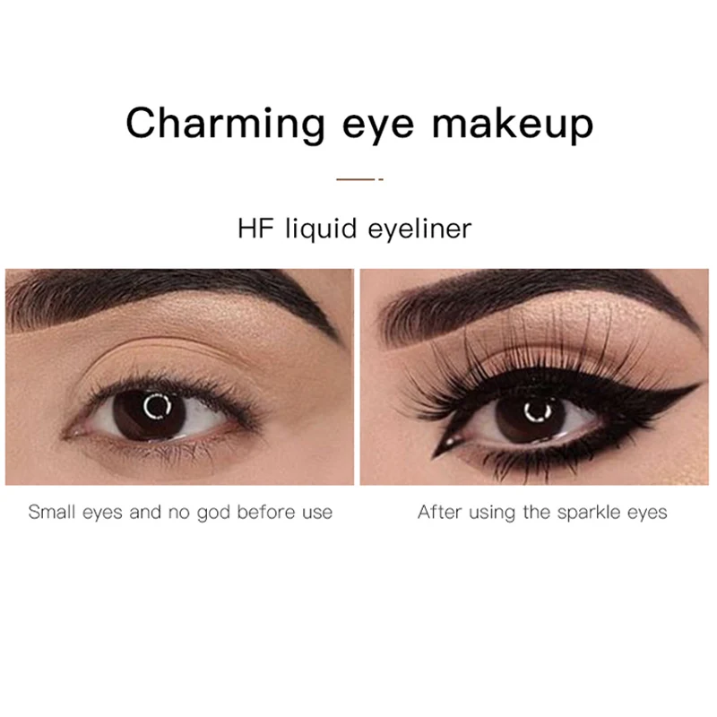 Жидкая подводка для глаз водостойкая тонкая глубокая Черная мягкая ровная