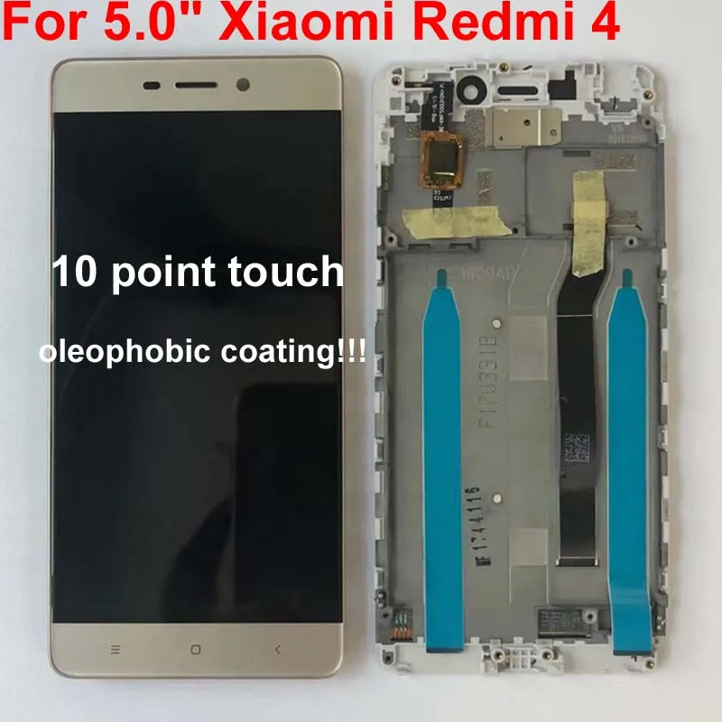 Тестовый для Xiaomi redmi 4, стандарт 2 Гб ОЗУ, 16 Гб ПЗУ, ЖК-экран+ сенсорный экран, дигитайзер для redmi 4 с F ram e