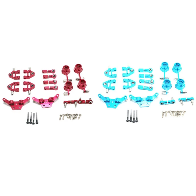 

2 Set K969 Upgrade Accessories Kit for WLtoys P929 P939 K969 K979 K989 1/28 High Speed Rc Drift Car Parts, Red & Blue