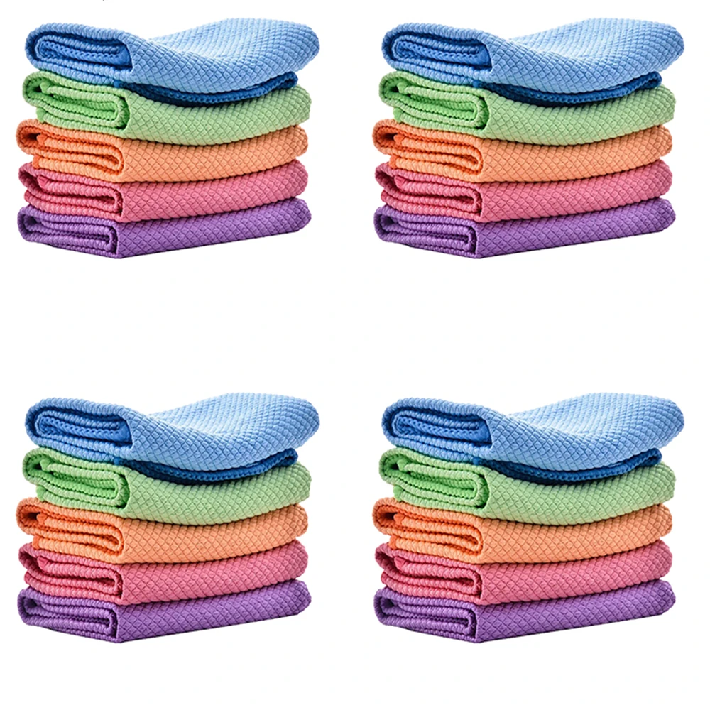

10/15/20pcs Microfiber Cleaning Dish Cloths for Washing Dishes Designed for kitchen cloths baby wipes facial cleansing towels