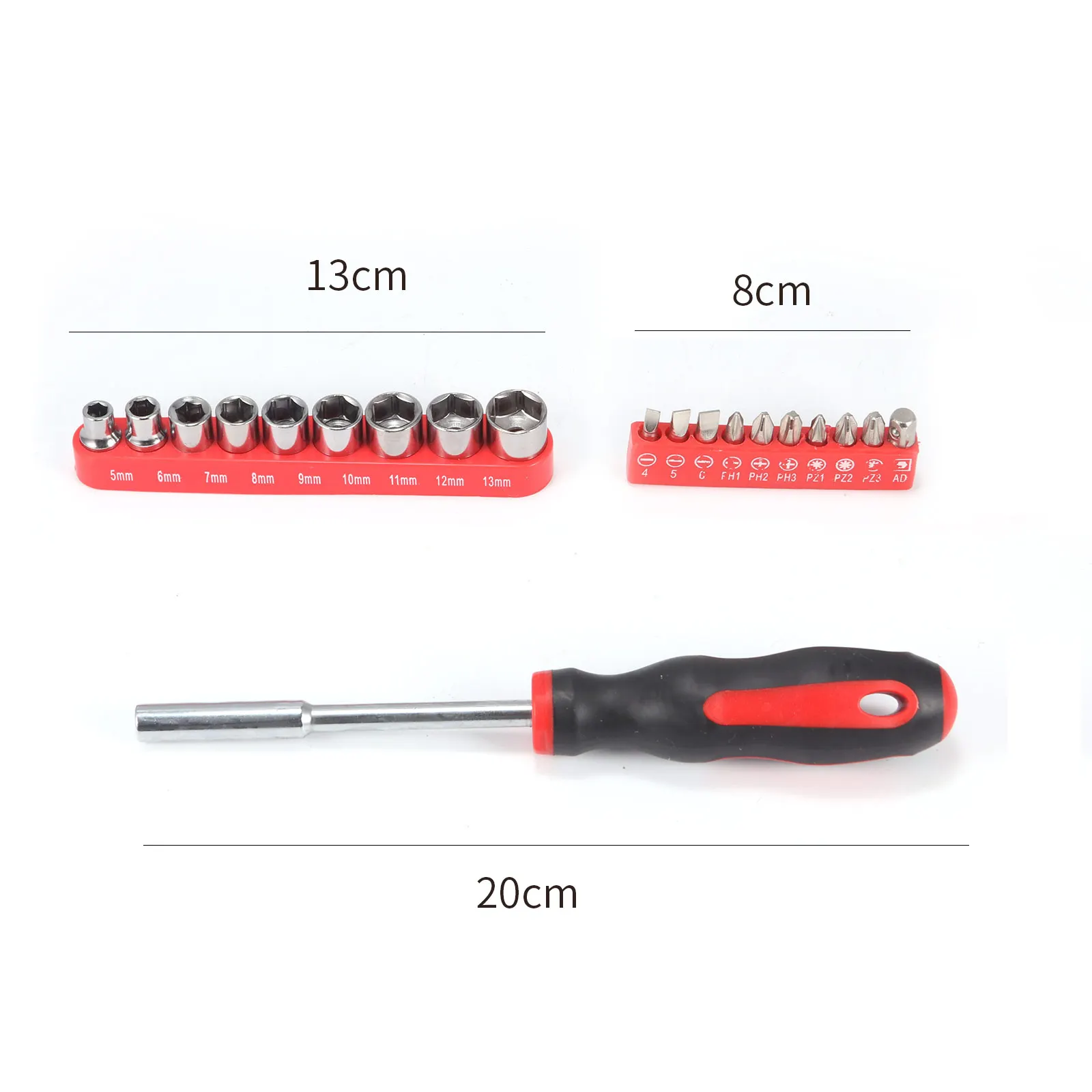 

Plastic Coated Screwdriver Sockets Bits Set Carbon Steel Repairing Tool Set Carbon Steel Household Twisting Tool Set