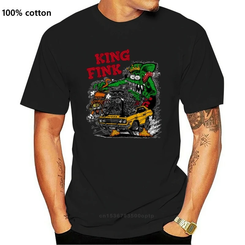 

Новая мужская черная футболка Rat Fink King Финк, размеры 2021