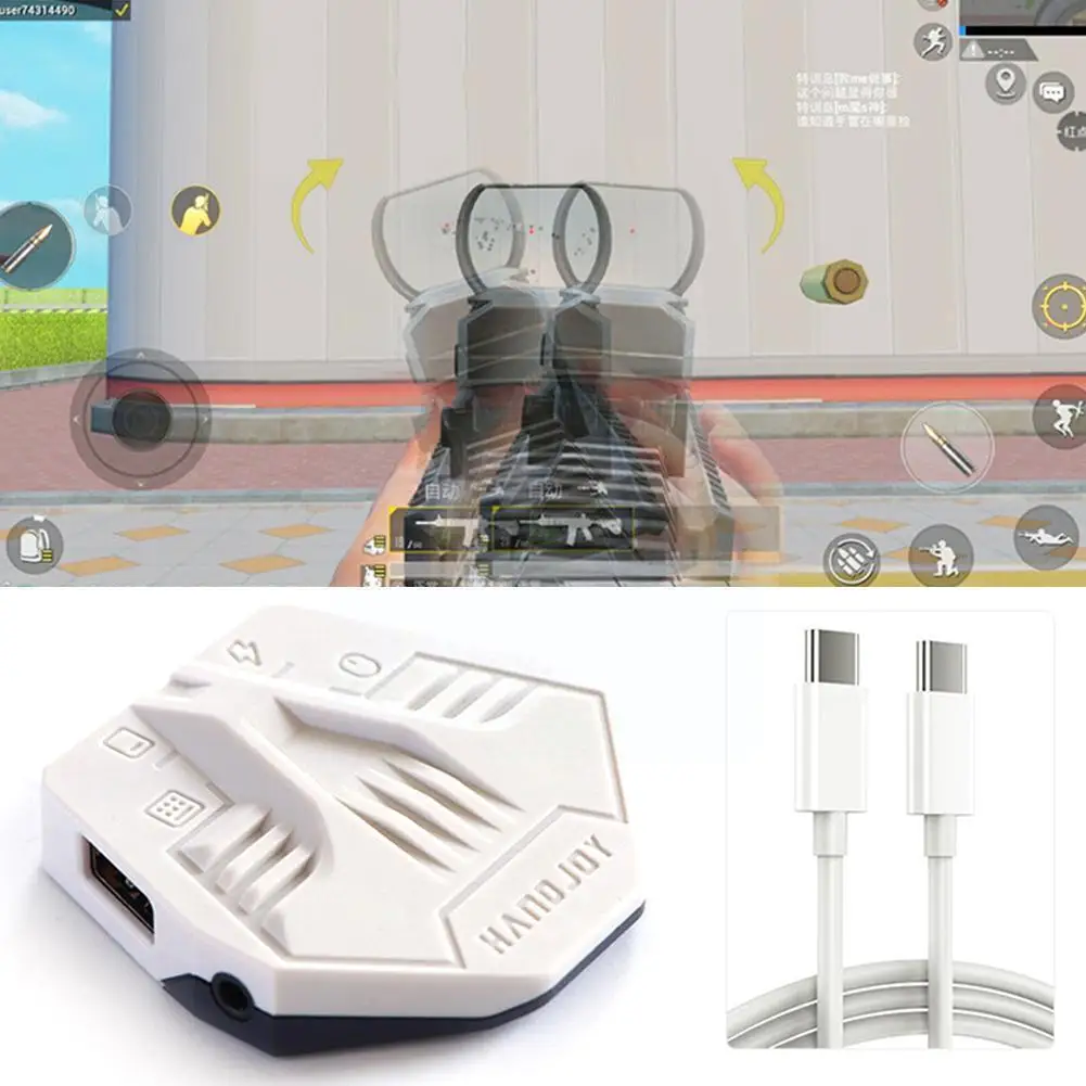 

For Handjoy K6 Mobile Controller Gaming Keyboard Mouse Converter Game Console Accessories Gamepad For Android Type-c Adapte J5v9