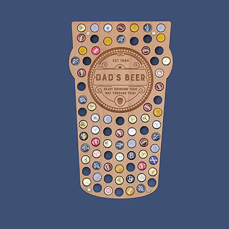 Beer Bottle Cap Rack Collector Map Husband Gift Pub Bar Wooden Wall Sign Man Cave Display Holder Decor | Дом и сад