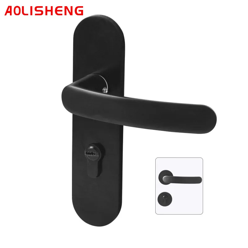 Современный бесшумный дверной замок AOLISHENG для дома ручка спальни с одним языком