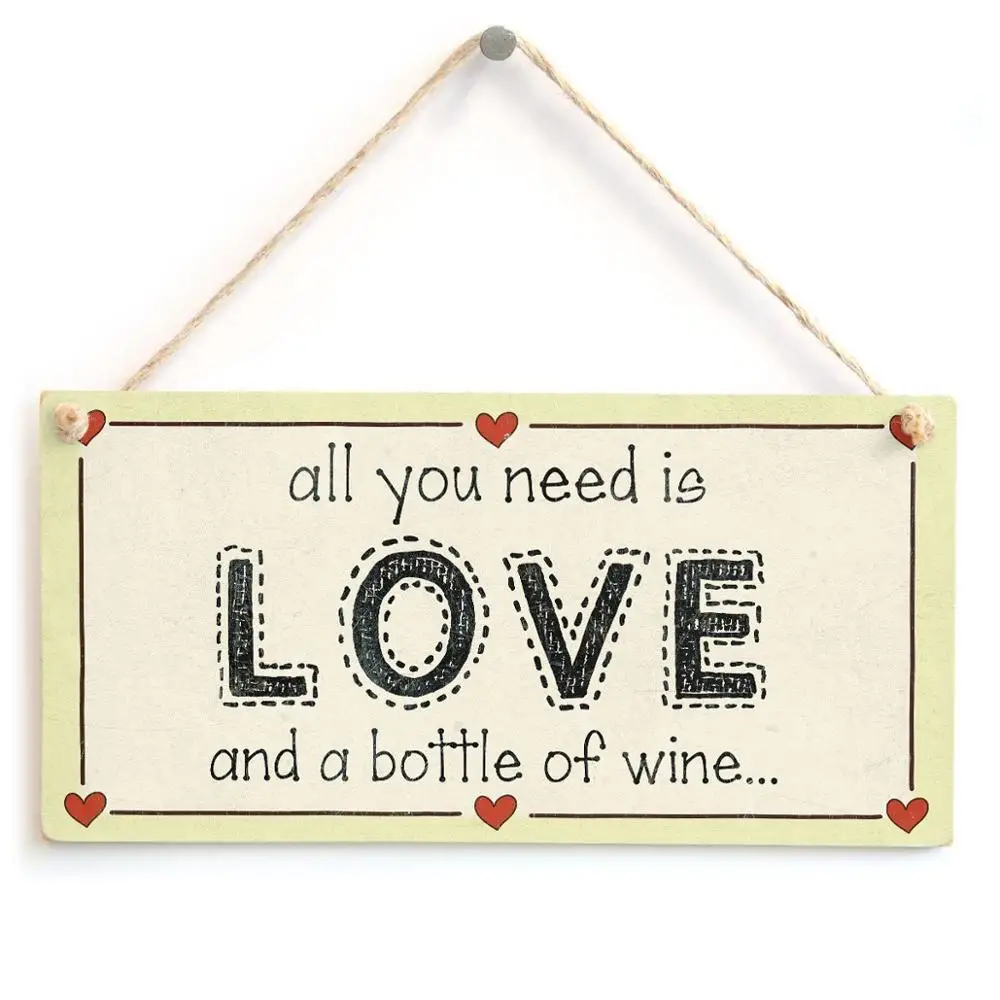 Meijiafei все что вам нужно это любовь и бутылка вина Забавный винный знак 10 дюймов x 5