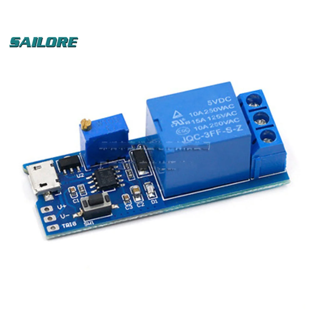 

Реле задержки 5в-30в, реле времени, реле задержки, переключатель питания Micro USB, регулируемый релейный модуль, бесплатная доставка