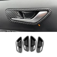 for hyundai tucson 2021 2022 abs carbon fiber car inner door bowl protector frame cover trim sticker car accessories styling