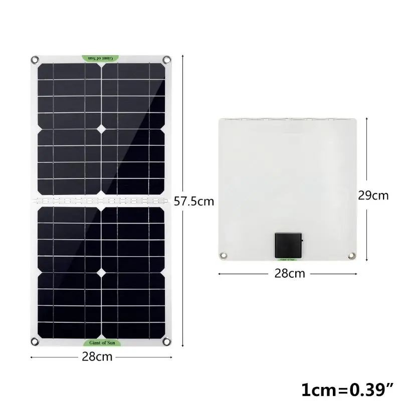 

100W 12V5V Foldable 2 USB Solar Panel for Cell Phone Tablet Computer