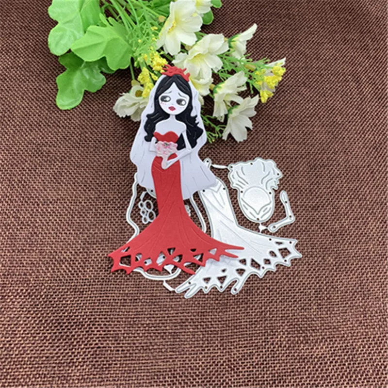 Самая красивая невеста Девушка металлические Вырубные штампы для DIY