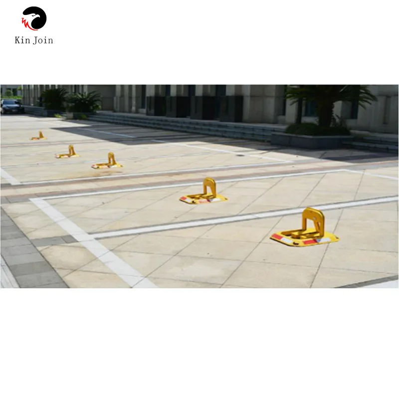 

Private parking space Octagon Yellow Steel Manual Parking Lock for Parking Lot Not hurt the car Protect your parking space