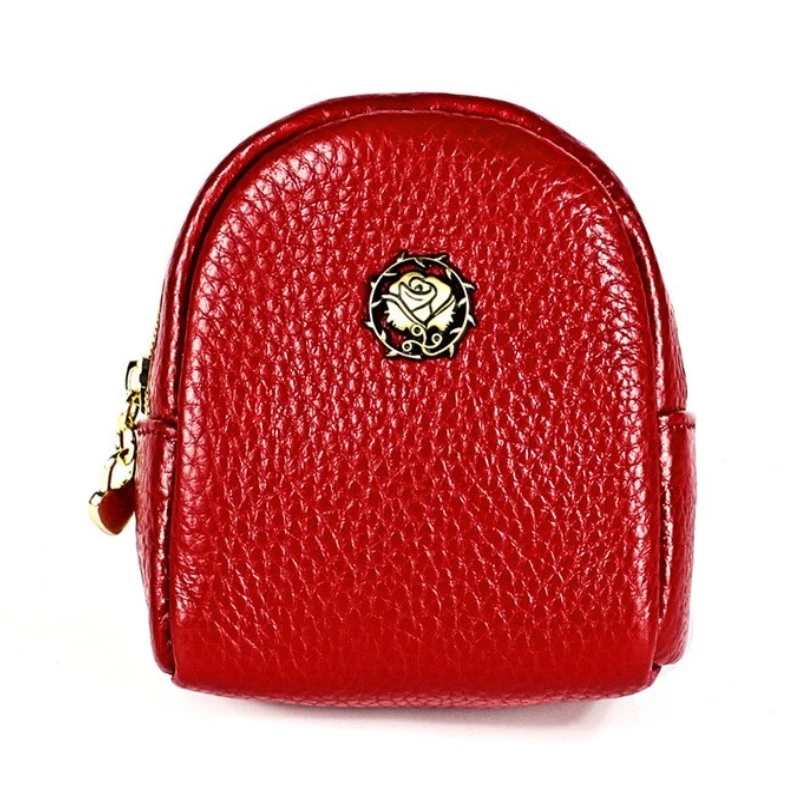 

Genuine Leather Designer Women Coin Purse Female Zipper Change Purse Organizer Mini Pouch Lipstick Storage Bag Small Wallet
