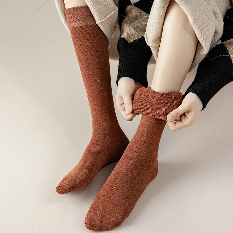 

Japanese Style Lovely Middle Tube Knee-length Stockings Fashionable Cotton Socks Young Girls Socks Thick Winter Stockings Warm