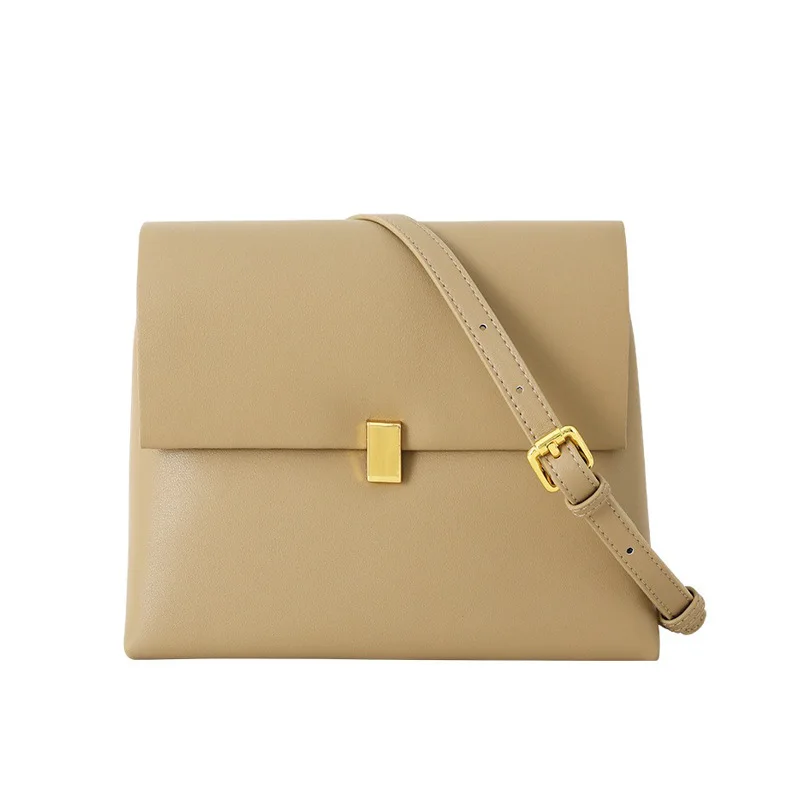 

2021 New Genuine Leather Underarm Bag Female Fashion Simple Solid Color Messenger Bag All Match Shoulder Bags for Women BE04092