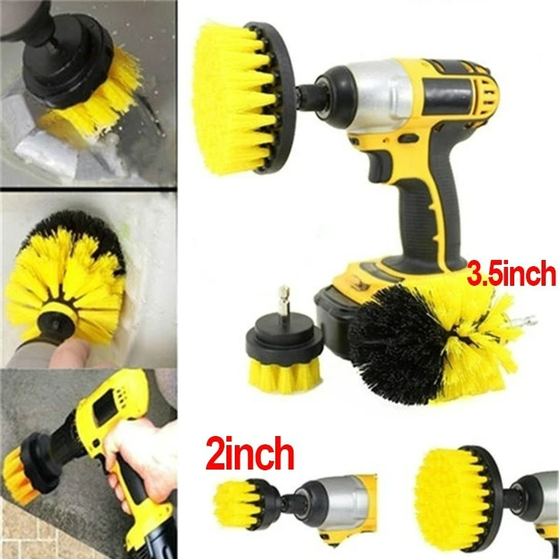 Drill Bristle Scrubber Brush Full Power Cleaning Tools Scrubber Car Tires Home Turbo Scrub Carpet Glass Auto Care Cleaning Tools