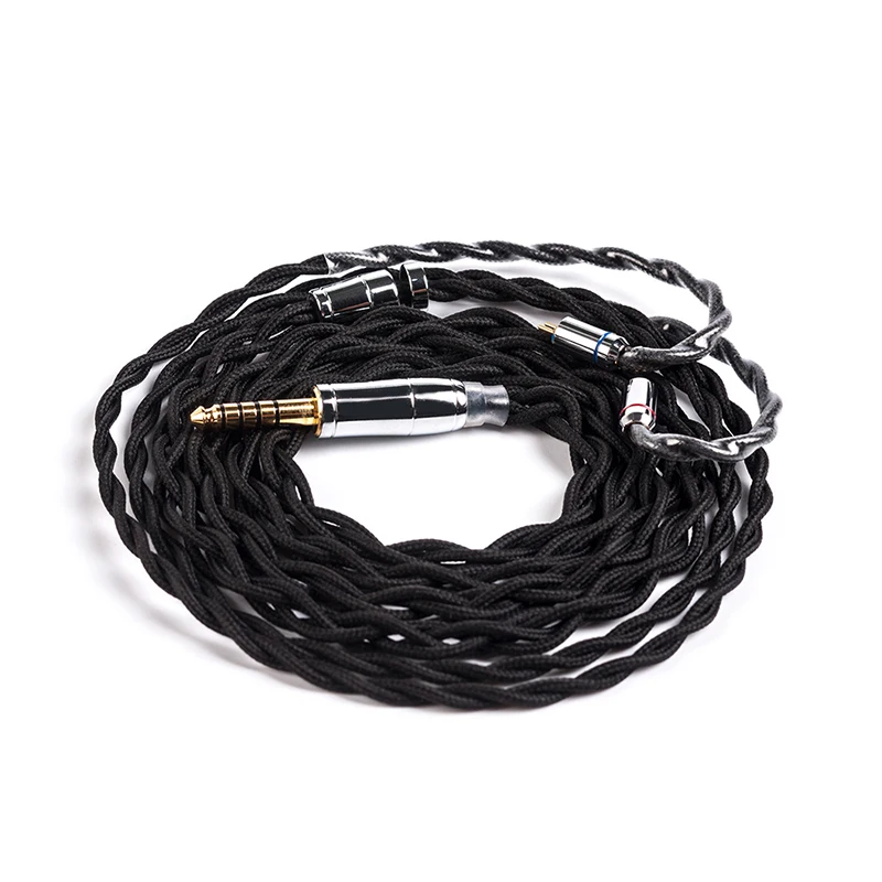 2PIN4.4 KBEAR 4 ядра 7N один кристалл медный кабель 2,5/3,5/4,4 мм с MMCX/2pin/QDC TFZ для KZ ZS10 ZSN Pro ZSX BLON BL-03 V90 BA5 - Цвет: 2PIN4.4