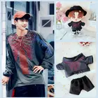 Неразобранная кукла Lan Wangji Luo Yang, актер Ван ибо, кавайная плюшевая хлопковая кукла, сменная одежда, черная футболка с принтом, штаны, мягкая игрушка