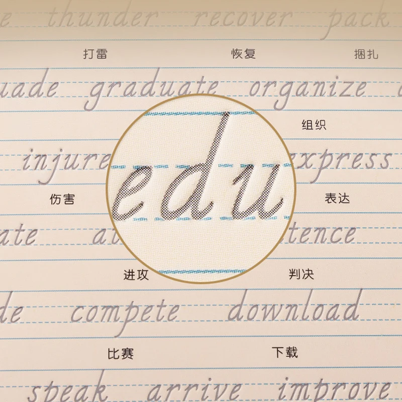 3 Reusable Groove Calligraphy Copybook English Italic Handwriting Training Pen Refills Hold Tools Set | Канцтовары для офиса и