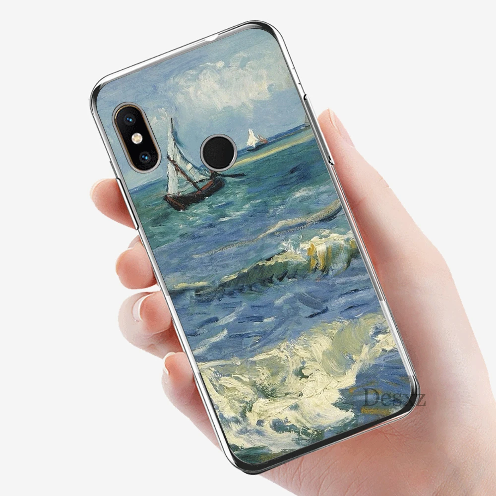 Чехол стильная футболка с изображением персонажей видеоигр для Xiaomi mi 5 5S 6 6X8 SE A1 A2 Lite mi x 2S 6A 9 9se макс 3 жесткий чехол Живопись Ван Гога для Чехлы