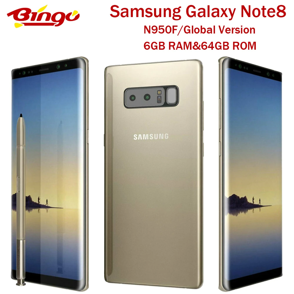 Оригинальный разблокированный телефон Samsung Galaxy Note8 N950F Note 8 глобальная версия 4G LTE