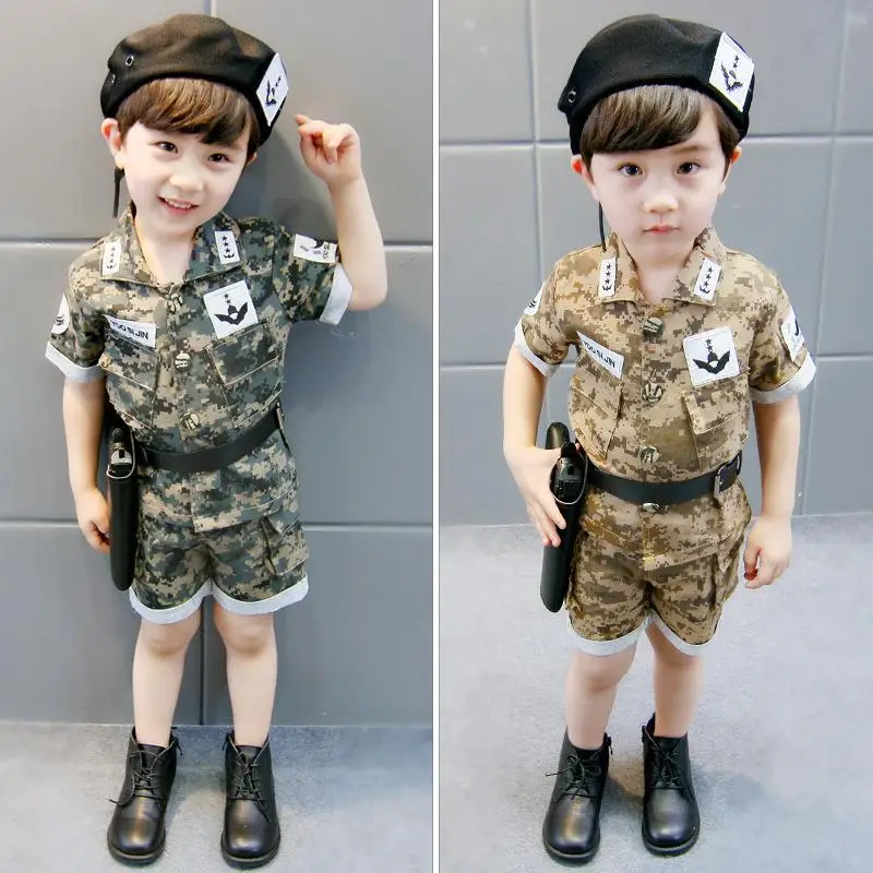 Детский классический Камуфляжный костюм тренировочные костюмы в стиле милитари