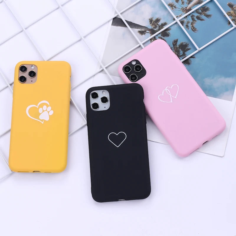 

Heart Lover Pink Black Girl Phone Cover For iPhone 14 14ProMax 14Plus 13Promax 13 12 11 Soft Silicone Candy Case Fundas