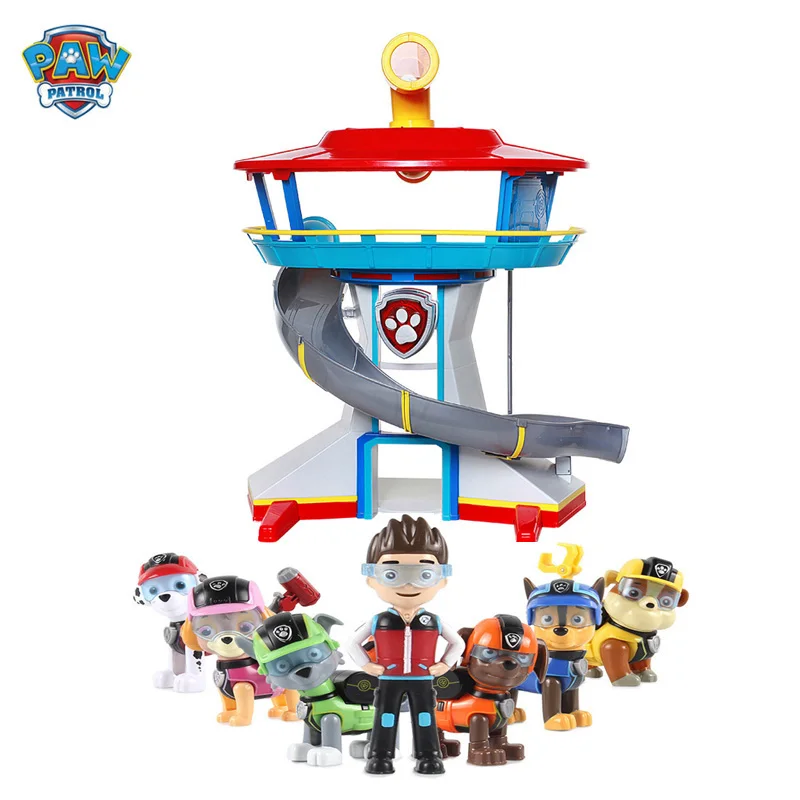 Paw Patrol Dog Toy Complete Command Center Patrulla Canina Rescue Set Vehicle Tracker Movable Action Figures Gifts | Игрушки и хобби