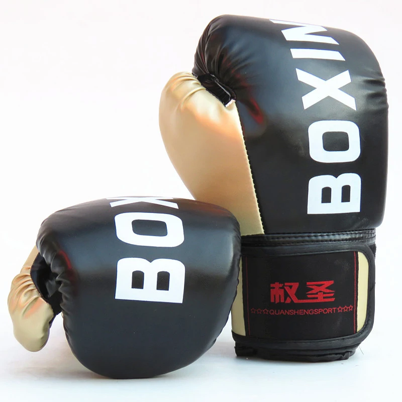 

Women/Men Boxing Gloves Adults Children Leather MMA Muay Thai Sanda Taekwondo Boxing Equipments 10 6OZ HIGH Quality