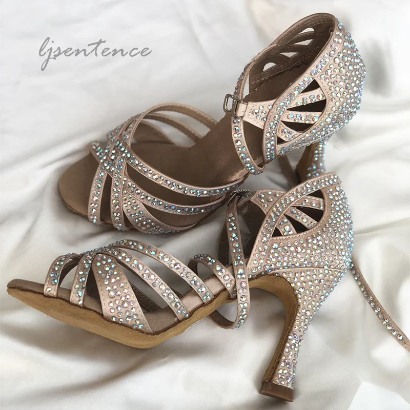 Туфли женские атласные для латиноамериканских танцев 10 см | Спорт и развлечения