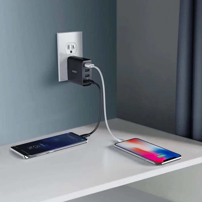 AUKEY штепсельная вилка американского стандарта PA T18 быстрой зарядки Quick Charge 3 0 42W 4