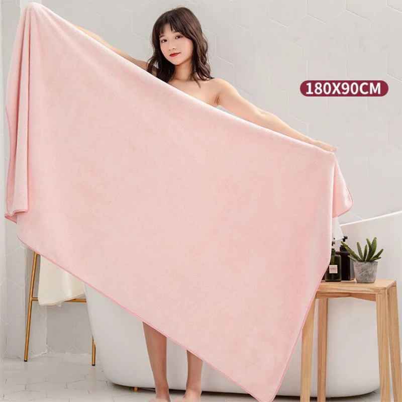 

90x180cm Oversized Ladies Bath Towel Microfiber Super Absorbent Quick-Drying Non-Linting Bath Towel Can Be Worn With Wrap