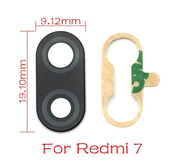 Redmi 7 10 шт./партия, задняя камера стеклянная линза для Xiao mi Red mi 7 7A S2 5A 6A Note 6 7 K20 Pro для Xiaomi mi 9T с клеем - Цвет: Redmi 7