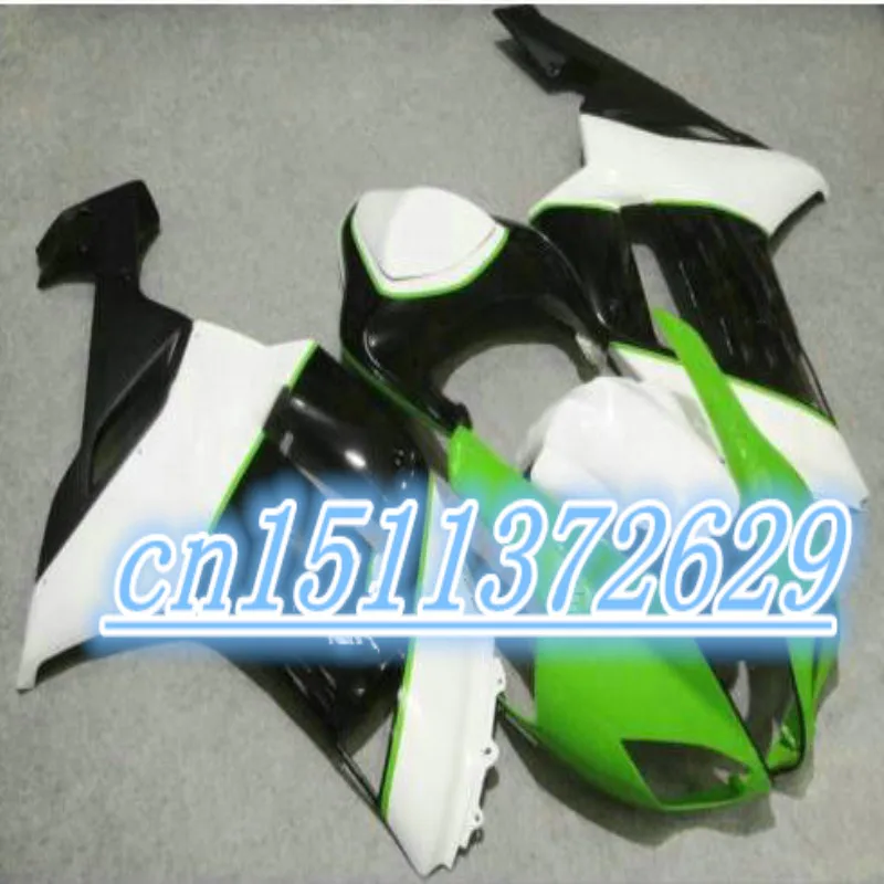 

Injection Full Fairing Kit For Kawasaki ZX-6R Ninja 2007 2008 ZX6R 07 08 ABS Plastic Motorcycle Cowlings Gloss White Green Hulls