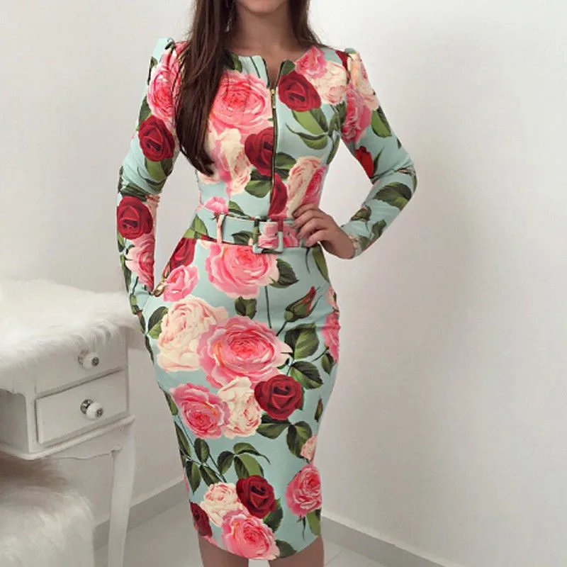 Женское платье Бандажное облегающее вечернее с длинным рукавом женская одежда