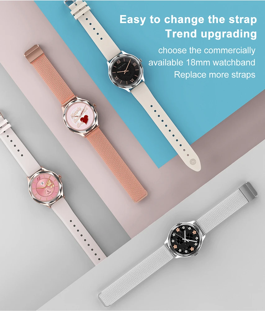 

DT86 Women Smart Watch Breathing Training Wearable Device Heart Rate Remote Music Sports Tracker Smartwatch For Android IOS