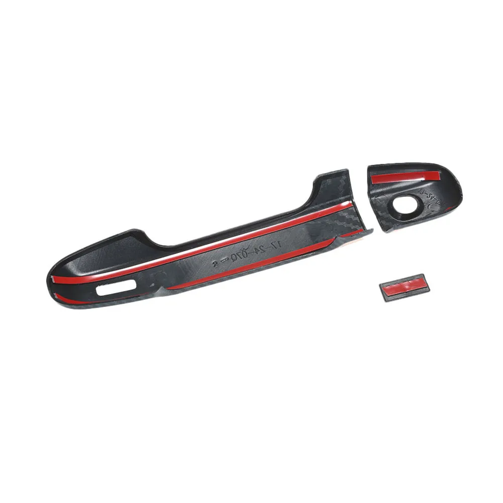 

4pcs Car Front Door Handle Cover Door Bowl Cover Trim for Toyota C-HR 2018 2019 Carbon Fiber ABS Car Interior Accessories