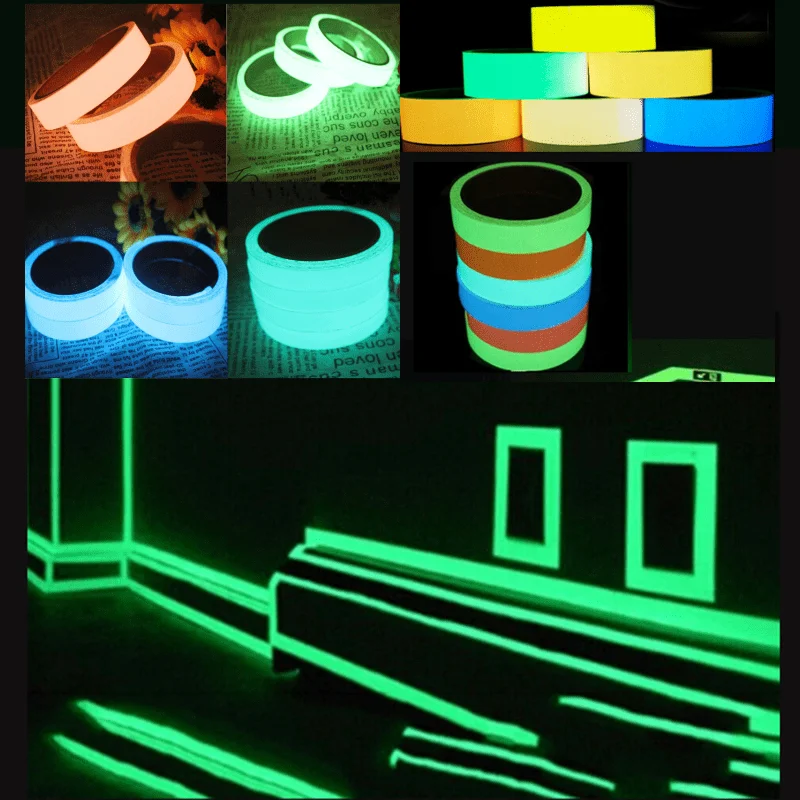 

2.5cm*10m/Roll Green Luminous Tape Self Adhesive Glow In The Dark Sticker Stage Decorative Fluorescent Tape Warning Dropshipping