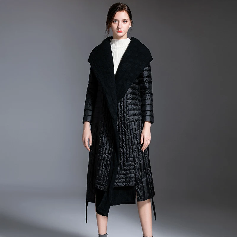 Женский пуховик зима 2020 новый европейский и американский стиль средней длины