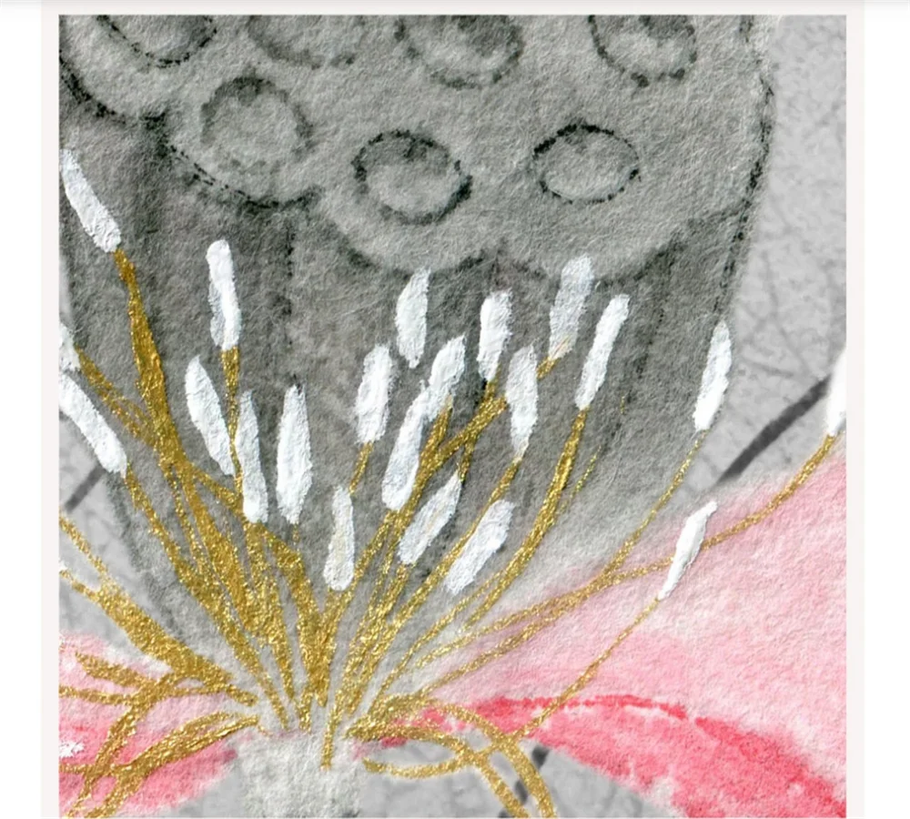 3D обои на заказ настенные абстрактные с изображением листьев лотоса |