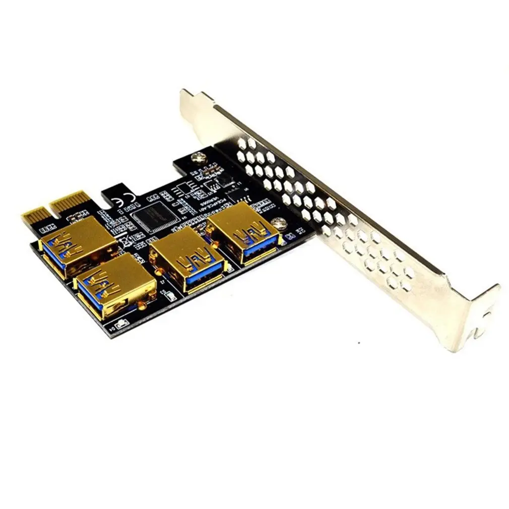 riser usb 30 pci express 1x к 16x riser card адаптер 1 до 4 слот pcie п