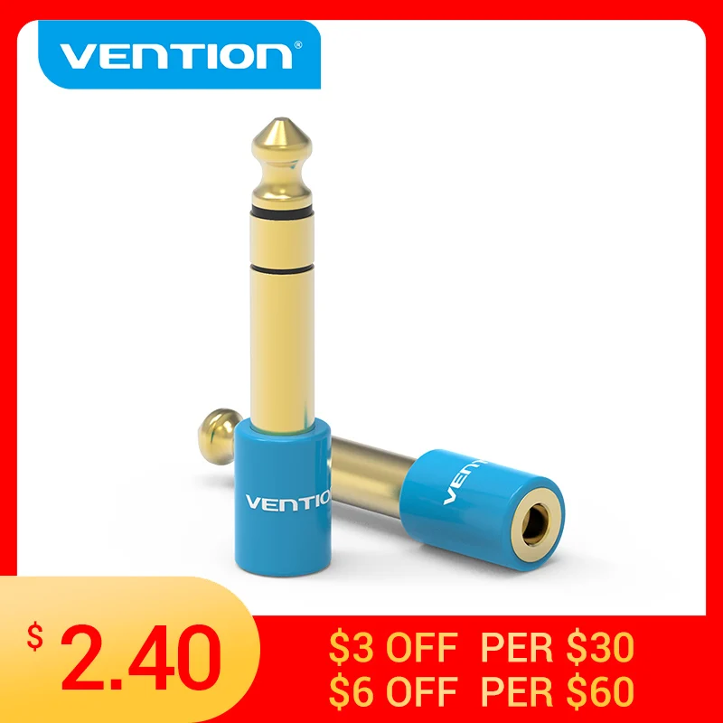Vention 6 5 мм Jack 3 микрофон аудио разъем для усилитель Электрогитары адаптер