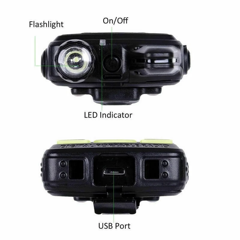 2x Baofeng Radio BF-T1 Walkie Talkie UHF 400-470MHz Two Way Radio BF T1 Mini Talkie-Walkie USB Rechargeable Portable Ham Radio