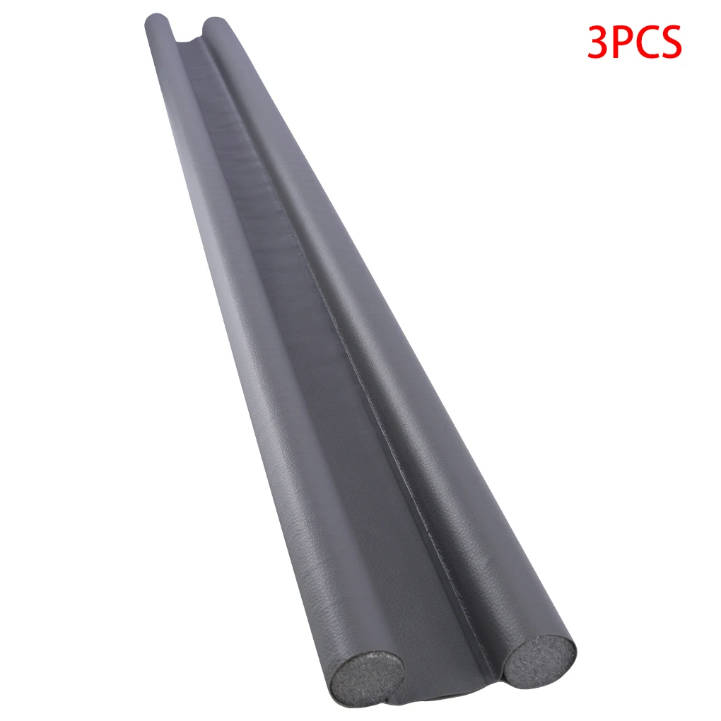 

3 Pieces Under Door Stopper Home Dorm Bedroom Sound Proof Noise Reduction Door EVA Draft Stopper, Grey